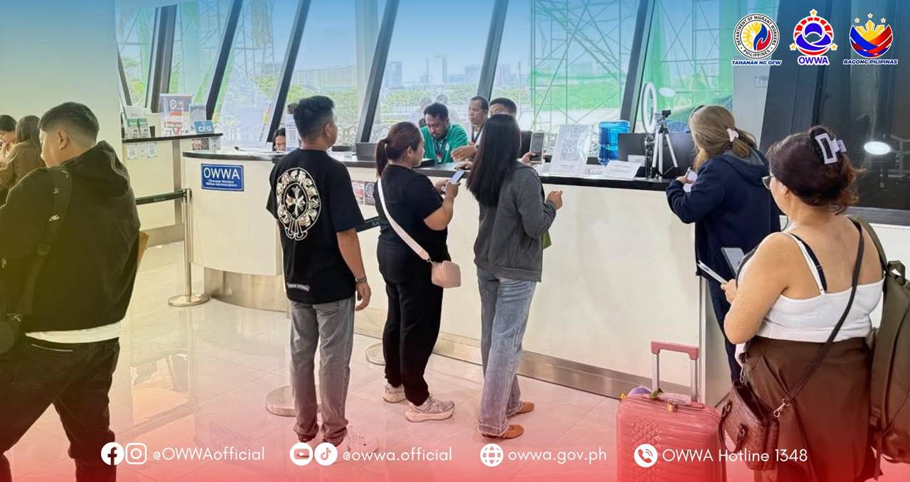 arriving ofws can get assistance from owwa in naia terminal 1 and 3